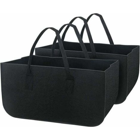 2 Pièces Sac à Bches de Cheminée Sac à Bois de Chauffage Sac à Bches en Feutre, Panier de Rangement Pliable de Grande Capacité Sac à Provisions, pour le Shopping de Jouets à Bches de Bois de Chauff (1/4)