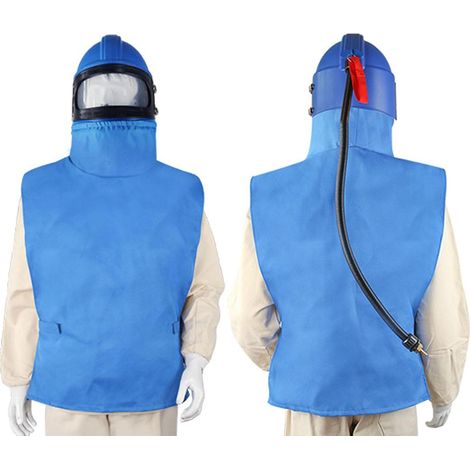 Sandblasting Cap, Canvas Shawl, Protective Equipment, Dust Mask, Sandblasting Helmet for Spraying, Sanding, Cutting, DIY, Painting, Woodworking (1/5)