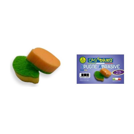 CASABRIKO 2 SPUGNE ABRASIVE A FORMA DI AGRUMI