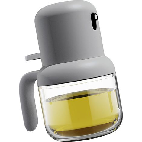 Loti Spray à Huile 180ml, Poignée Ergonomique, Scellage Étanche, Plastique et Verre Anti-Poussière, Vaporisateur d'Huile d'Olive pour Cuisine Maison, Gris (1/5)