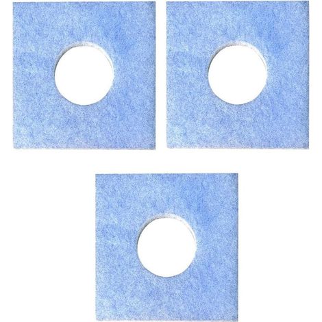 3er-Pack Filter für Limodor Limot LF/ELF Lüftungsgeräte, Ersatzfilter für Badezimmerlüfter 222 x 226 x 18 mm, Durchmesser 95 mm, Filterklasse G4, Lüftungssystem (1/4)