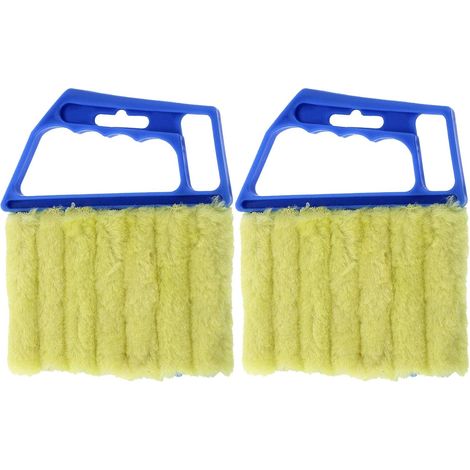 Cepillos de limpieza de vidrio azul, cepillo para quitar el polvo de las salidas del aire acondicionado, cepillo de limpieza para aspiradora, lavable (1/4)