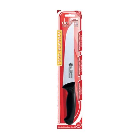 Coltello macellaio professional de luca manico plt/inox cm 22 (2 pezzi) Deluca