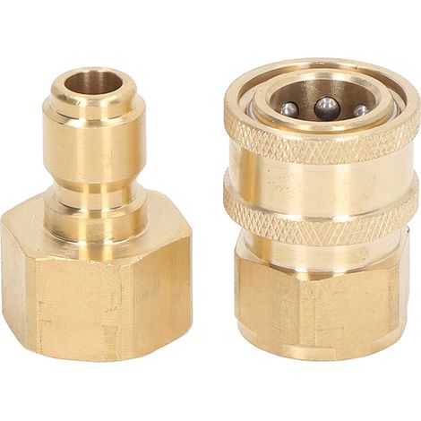 Raccords pour nettoyeur haute pression 5000 PSI, adaptateur de tuyau pour machine à laver, connecteurs mâle et femelle M22x1,5 mm, filetage femelle (fiche et prise). (1/5)