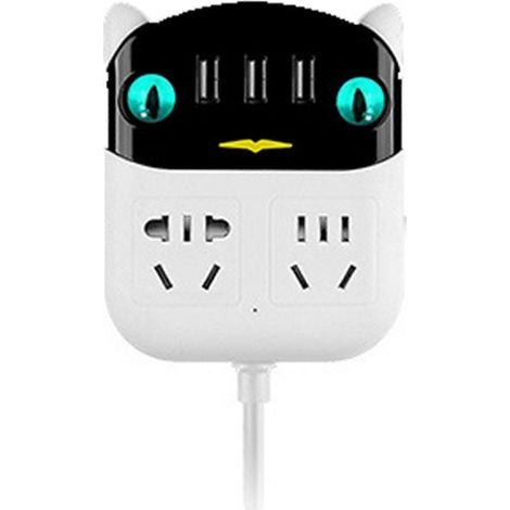 Multifunktions-Steckdosenleiste mit USB-Anschluss, flammhemmendes ABS-Material, für Zuhause und Büro
