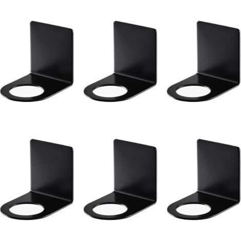 6 Pcs Support Mural pour Pompe à Main, 27/3.3mm Porte Distributeur Crochet Distributeur de Savon Support Mural Acier Inoxydable Porte-Shampooing pour Cuisine, Salle de Bainle (1/5)