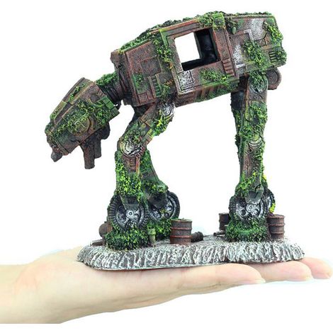 Décoration Aquarium Robot Canin Résine Animaux Marins Modèle 15x8.5x14cm (1/5)