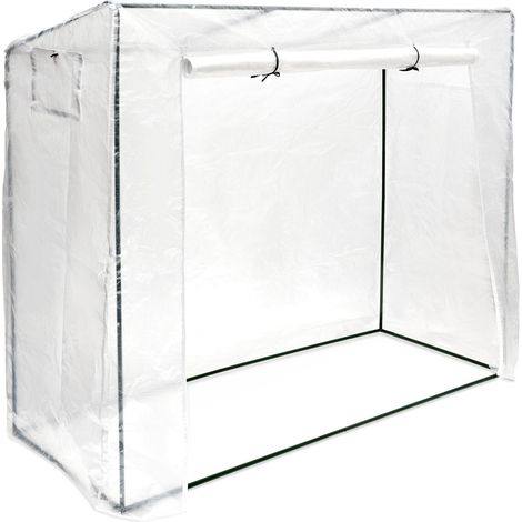 Serre de Jardin à tomates XL Bâche avec Toit incliné Châssis et Housse Plantes H x l x P: 160 x 200 x 82 cm Tente de tomates, Vert (1/5)