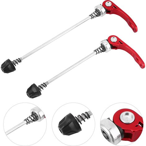 1 Paar Schnellspanner für Mountainbikes und Rennräder, Vorder- und Hinterachse (Rot) (1/5)