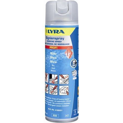 Spraydose Signierspray blau 500 ml