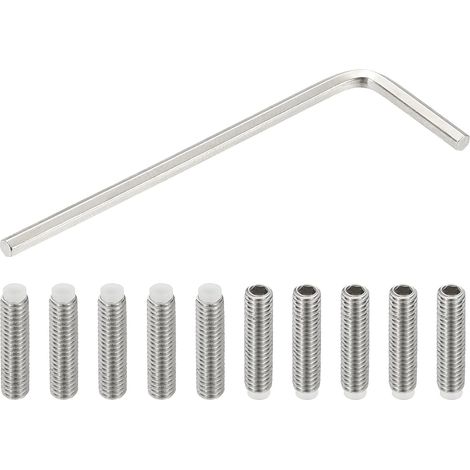 M4x16mm Vis Sans Tête Nylon, 10Pcs en Acier Inoxydable 304 Boulon Tête Hexagonale Métrique Six Pans Creux, Antidérapant, Entraînement Hexagonal Interne avec Clé Six Pans (1/5)