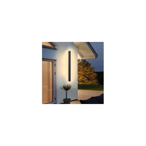 Applique Murale Led, Longue, Noire, extérieur, En Aluminium Acrylique étanche Ip65 Pour Jardins, Terrasses, Chambres, intérieur De Salon, Villa, 60cm ,20w