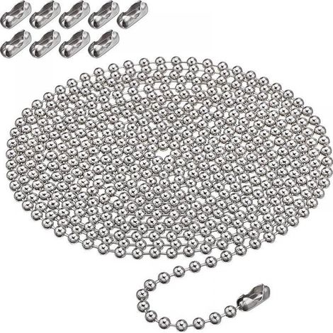 Chaîne en acier inoxydable de 3 m - Accessoire décoratif pour meubles et rideaux (1/5)