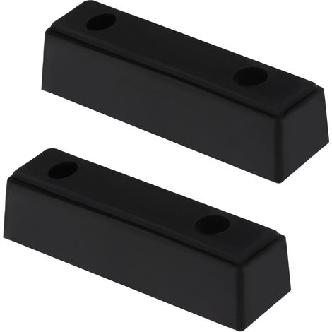 Lot de 2pcs butées de butée en Caoutchouc Anti-Collision pour remorque, Camping-Car, Porte Lourde en Acier, 210 x 50 x 50 mm, Noir (1/5)