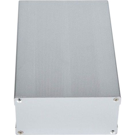 Boîtier électronique en alliage d'aluminium argenté pour circuit imprimé 55 x 106 x 160 mm (1/5)