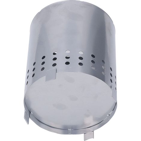 Foyer extérieur portable sans fumée, à poser sur une table, avec support, en fer forgé argenté, idéal pour le camping et la cour. (1/5)