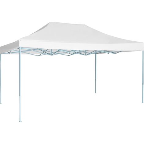 Profi-Partyzelt Faltbar Gartenzelt Faltzelt für Camping/Markt/Festival Pavillon Faltbar 3 x 4 m Stahl Weiß XDGN332450 BonneVie (1/5)