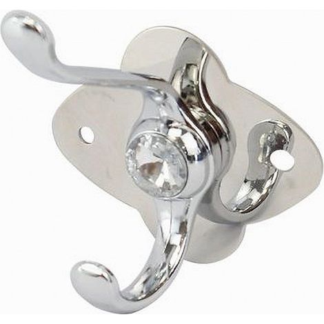 Cleafe - Appendino Gancio Appendi Abiti Porta Asciugamano 1 Posto Bagno Diamante 52172 - (1/3)