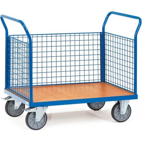 fetra Chariot à 3 parois 1531 - charge max. 600kg pneus TPE