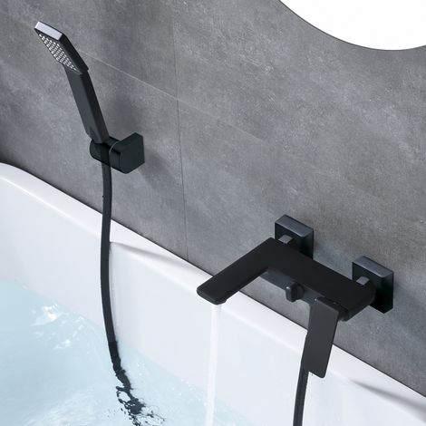 Imex -  Grifo Monomando Ducha y Bañera  Negro Serie  Fiyi