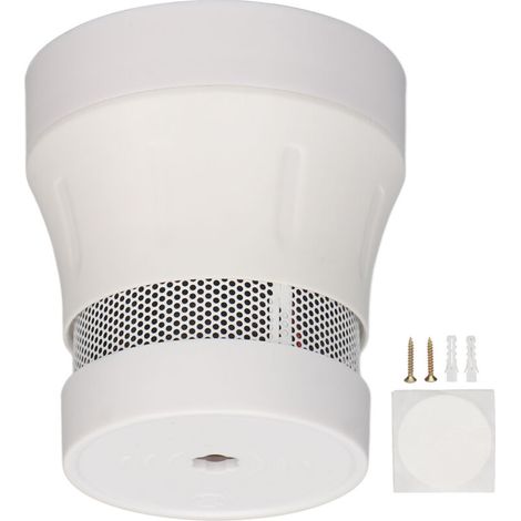 Tuya-App-kompatibler weißer WLAN-Rauchmelder, drahtloser Smart-Home-Feuermelder - Crezuo