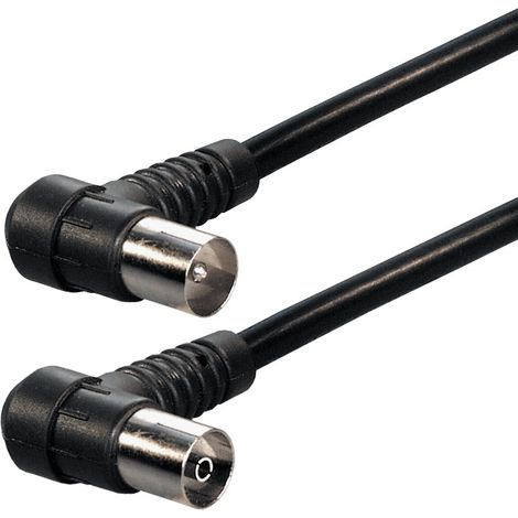 Verbindungskabel cable iec-Stecker rechtwinklig 9,5 mm - iec-Buchse rechtwinklig 9,5 mm, 5,0 m (1/2)