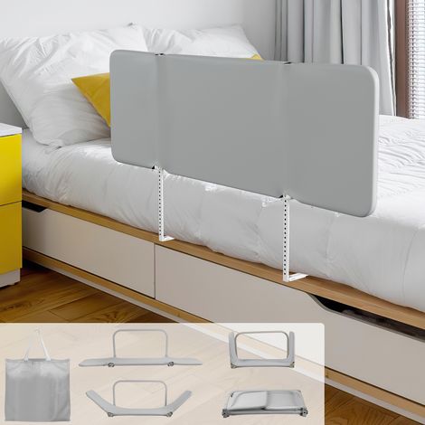 Wolketon Bettgitter klappbar 150 cm, Kinder-Rausfallschutz, 4 Winkel, mit 2 Gurten & Aufbewahrungstasche (1/5)