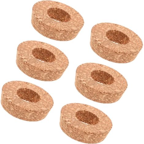 6 bouchons de liège, 10 mm, bois - pour bouteilles et bocaux (1/5)