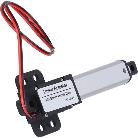Actionneur linéaire 50 mm 12 V CC à faible bruit, avec interrupteur de fin de course interne. Mini-moteur électrique linéaire pour l'industrie automobile : 4 mm/s - 150 N. (1/5)