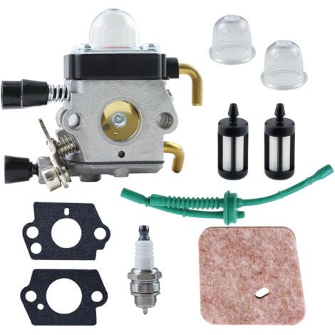 C1Q-S97 Vergaser mit Kraftstoffleitungssatz und Luftfilter für STIHL FS38 FS45 FS46 FS55 KM55 HL45 FS45L FS45C FS46C FS55C FS55R FS55RC Rasentrimmer/Freischneider
