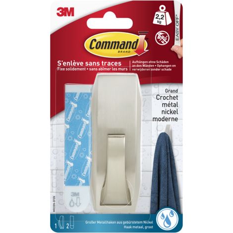Gancho adhesivo moderno, COMMAND, plateado 2,3 kg COMMAND (1/4)