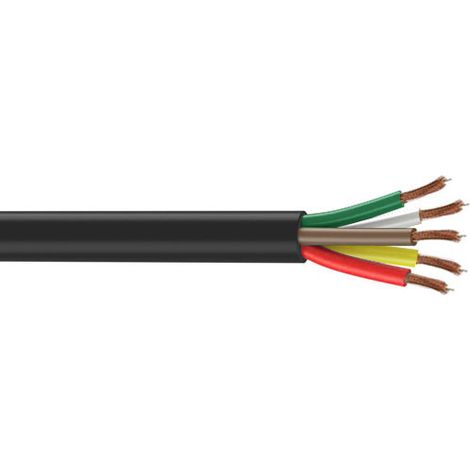 Oc-Pro – Câble électrique souple 5 fils 0,75 mm² – Longueur 50 mètres – Conducteurs colorés pour applications électriques – A05VV-F