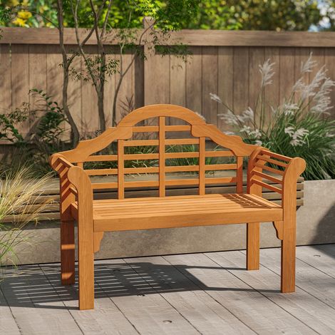 Banc de Jardin Pliable en Bois d'Acacia 2 Places 123x54x96CM Banquette de Jardin Extérieure pour Terrasse Cour Balcon (1/3)