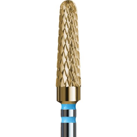 Fresa in carburo per mancini per unghie ibride, in gel e acriliche con rivestimento in oro - cono standard