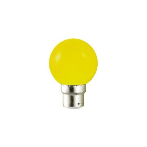 AMPOULE LED B22 BULB OPAQUE JAUNE 1W (9W)