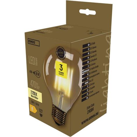Vintage LED Glühbirne G95 4W E27 warmweiß+ (1/5)