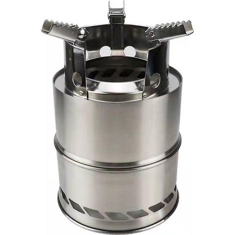 Fourgon de camping extérieur avec cuisinière, poêle à bois démontable portable pour barbecue de pique-nique