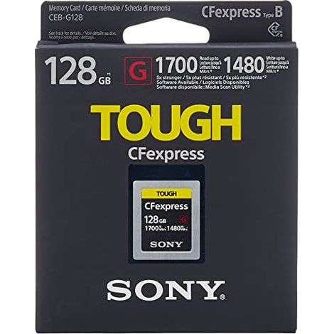 Sony CEB-G128 - Scheda di memoria CFexpress ultra veloce (128GB, 1700MB/s in lettura e 1480MB/s in scrittura) (1/4)