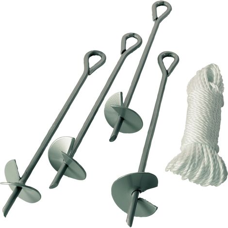 Shelter Logic Ancres de tempĂŞte en aluminium 38 cm Argent 4 (1/3)