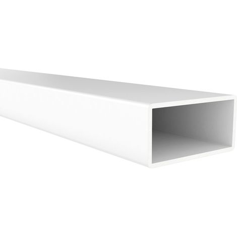 Profilé de tube rectangle aluminium finition blanche 40x20mm – Longueur 1m – Épaisseur 1mm – Pour construction et métallerie – REI