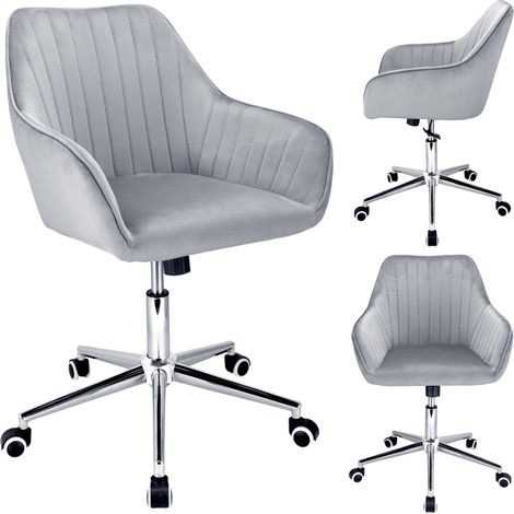 Elegante sedia da ufficio girevole CORUM per ufficio, poltrona grigia JUMIhome