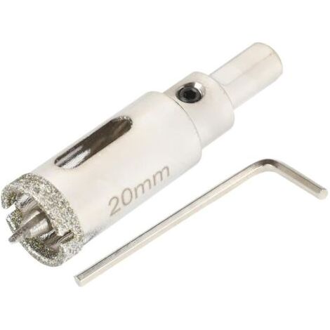 Scie Cloche Diamantée 20 mm Avec Foret Guidage De Centrage,Scie Cloche Carrelage、Foret Trépan Diamant pour Carrelage Pour Percer Verre, Carrelage, Céramique, Marbre, Granit