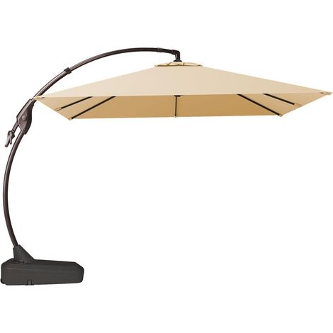Sonnenschirm Quadrat 300cm mit Schirmständer, Gartenschirm UV-Schutz UPF (1/5)