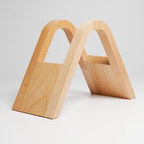 FHE-Porte-filtre à café en bois résistant à l'eau avec design arqué, support pour filtres et ustensiles de café pratique (1/3)