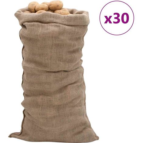 vidaXL Sacs en jute 30 pcs 65x135 cm 100 % jute 220 g/m²