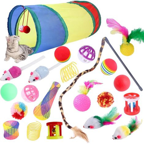 Katzenspielzeug, interaktives Spielen, ansprechende Designs, 22er-Packung (1/2)