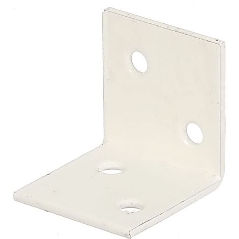 Alberts 847517 Équerre large, plastifiée blanche, 30 x 30 x 30 mm, Set de 50 pièces