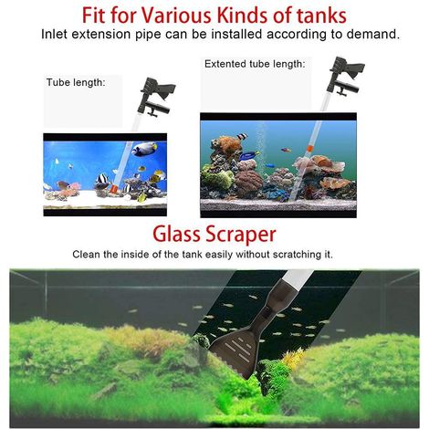 Aspirateur à gravier 5 en 1 pour aquarium, outil de nettoyage pour aquarium (1/4)