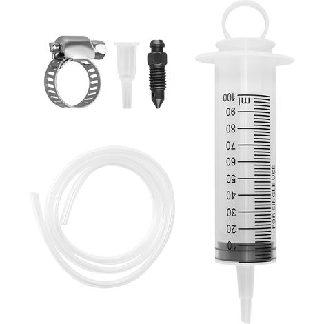 Kit Purge Frein Moto, Seringue Hydraulique 100ml Tuyau 50cm, Seringue de Liquide De Huile, Purgeur De Frein Moto Universel pour Vélo Quads Scooters Automobile Outils Main (1/5)