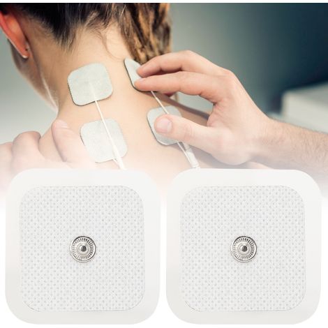 20 Patchs de massage réutilisables 4x4 cm pour électrothérapie, électrodes adhésives de physiothérapie, lot de 20 (1/5)